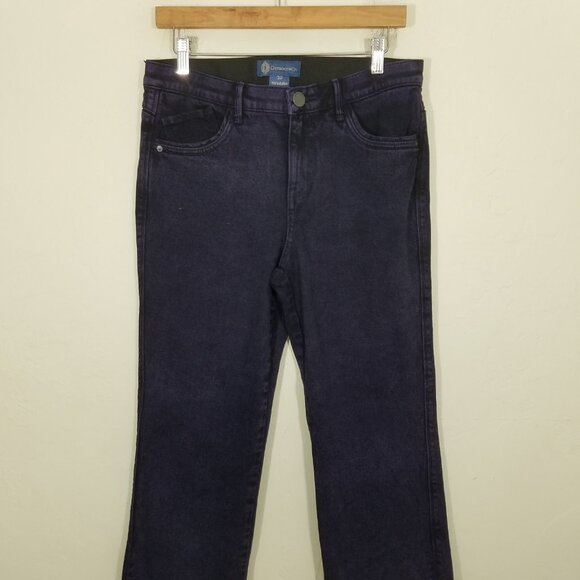 Democracy Purple "Ab" solution Crop Raw Hem Jeans Suze 10 - Picture 2 of 5